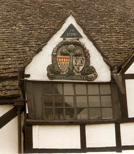 Town arms from 1776 on the Yelde Hall