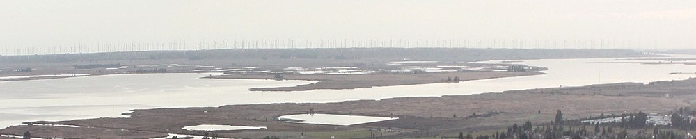 A photo of Chipps Island taken in March 2021 from Bay Point. Van Sickle Island can be seen to the north.