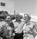 Görans hustru Christine Schildt (till vänster) med Georg von Wright år 1973