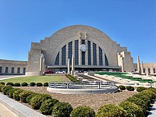 Cincinnati Union Terminal serves Amtrak's Cardinal line and houses several museums Cincinnati Union Terminal, Queensgate, Cincinnati, OH (46807669624).jpg