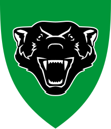 Badge of the Assault Squadron 4 of the Armoured Battalion. It is used on vehicles, uniforms and barracks. Coat of arms of the Norwegian Armoured Battalion 4th Assault Squadron.svg