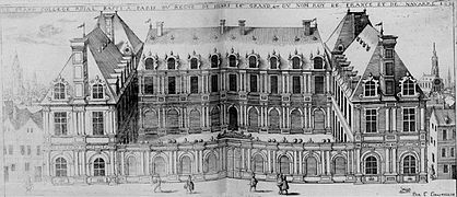 Le Collège royal à Paris, dessiné en 1612