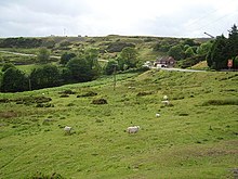 The Cornbrook Corner, between Doddington and Clee Hill Village; above can be seen quarrying operations, which use the A4117 for transporting extracted stone. Cornbrook - geograph.org.uk - 205706.jpg