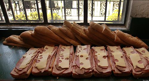 Cuban sandwiches being prepared at La Segunda Central Bakery in Ybor City, Tampa