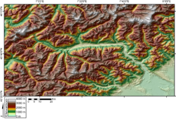 Prikaz reljefa regije