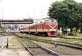 A former Soviet, now Lithuanian DMU in a Vilnius depot.