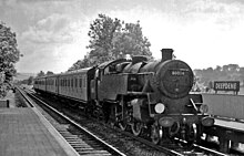 Dorking Deepdene railway station (then known simply as Deepdene), photographed in June 1964