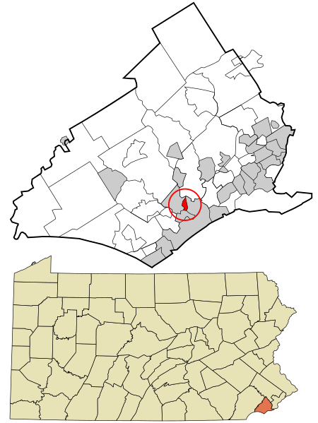 File:Delaware County Pennsylvania incorporated and unincorporated areas Parkside highlighted.svg