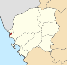 Location of Coishco in the Santa province