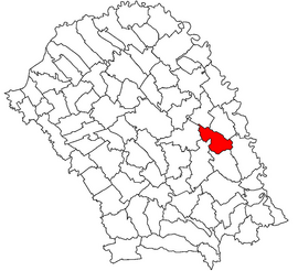 Расположение в уезде Ботогани