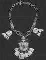 Metalwork necklace by Dorothy Benrimo, ca. 1952