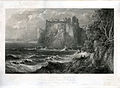 Dunluce Castle, County of Antrim, Ireland, engraved by W Miller after J Thomson, published by Royal Association Promotion of Fine Arts - Scotland, 1848, proof engraving