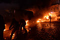 Dynamivska str barricades on fire. Euromaidan Protests. Events of Jan 19, 2014-6