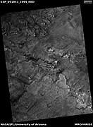 Wide view of layers, as seen by HiRISE under HiWish program