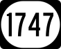 Kentucky Route 1747 marker