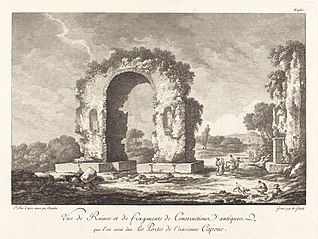 Vue de Ruines et de fragments de Construction antique...de l'ancienne Capoue