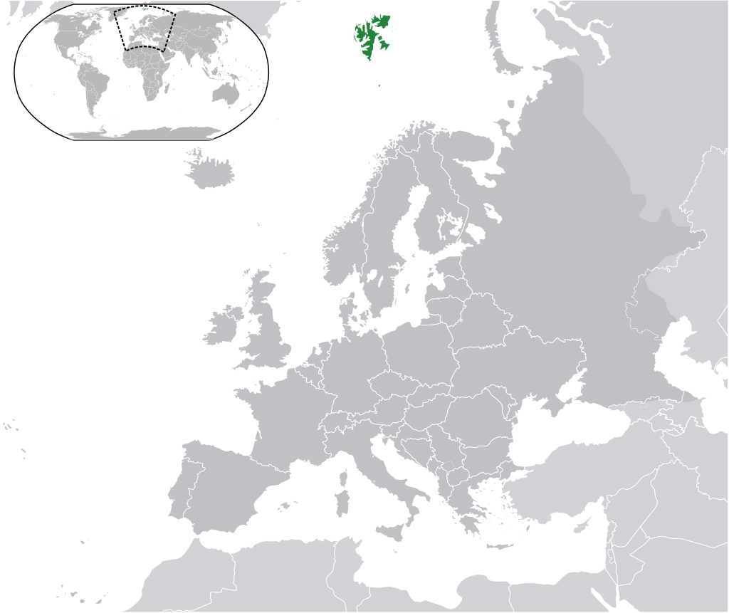 スヴァールバル諸島とノルウェーの位置関係