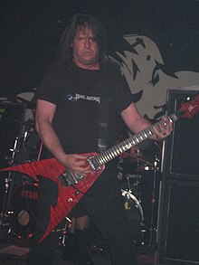 Exodus guitarist and songwriter Gary Holt live in concert, 2005 Exodus - Holt.jpg