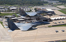 F-15s flying over the Air National Guard base