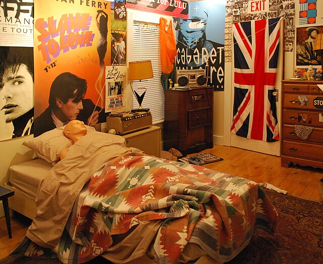 A replica of Ferris Bueller's bedroom recreated by Sarah Keenlyside at the Gladstone Hotel in 2016.