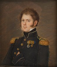 Greve Filip Bogislaus von Schwerin (1790–1865) (1822), officer vid Generalstaben. Gouache på ben
