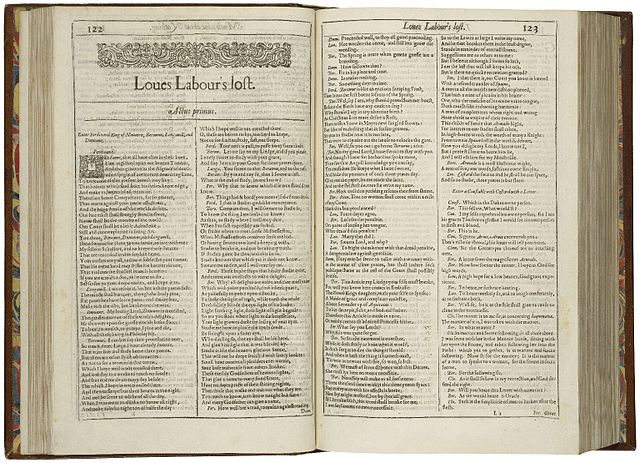 The first page of the play in the First Folio (1623)