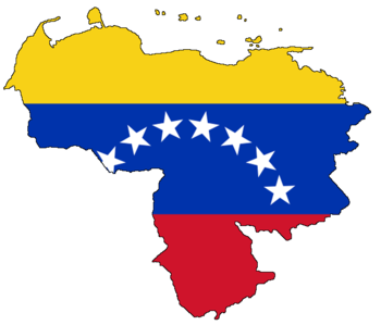 English: Flag-map of Venezuela