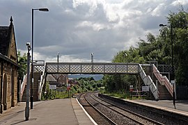 The station footbridge