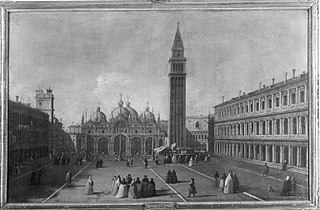 Markusplatz in Venedig mit Blick gegen Campanile und Dogenpalast (Nachahmer)