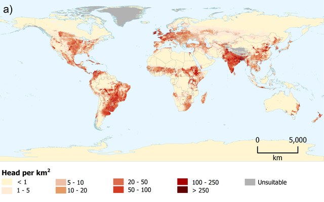 Image: lossy page 1 GLW 2 global distributions of a) cattle.tif