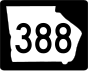 Trasa stanowa 388 znacznik