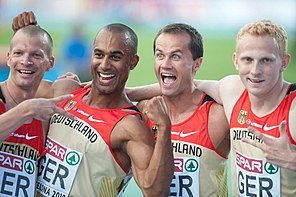 Tyskland 4 x 100 m stafet Barcelona 2010.jpg