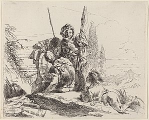 Three Soldiers and a Youth