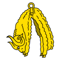 Golden fleece with horns pointed outward.svg
