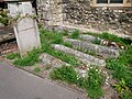 Graves to the south of the medieval Holy Trinity Church in Queenborough on the Isle of Sheppey.