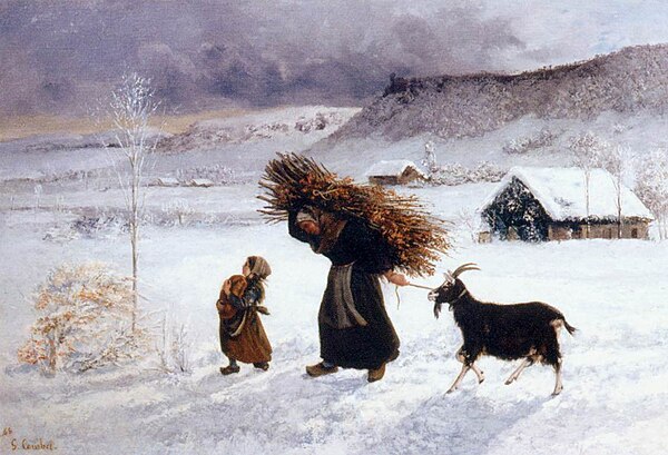 Gustave Courbet depicted nineteenth century rural poverty in this painting.