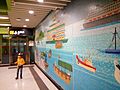HK ALC 港鐵 MTR 海怡半島站 South Horizons Station platform wall mural Mosaics art 香港仔避風塘 Aberdeen Typhoon Shelter Soaring Horizons 翱遊半島 Pow Chuek Mei 鮑卓微 Dec 2016 Lnv2 16.jpg
