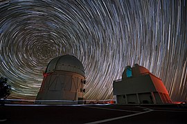 A riot of star trails dominate this striking image from Cerro Tololo Inter-American Observatory (CTIO)