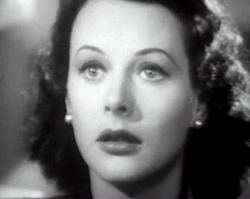 Cropped screenshot of Hedy Lamarr from the fil...