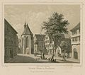 Heilbronn Nicolai-Kirche und Pensionat Johannes Laepple Eberhard Emminger ca 1855.jpg