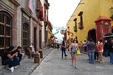 View of calle Umaran in the downtown.