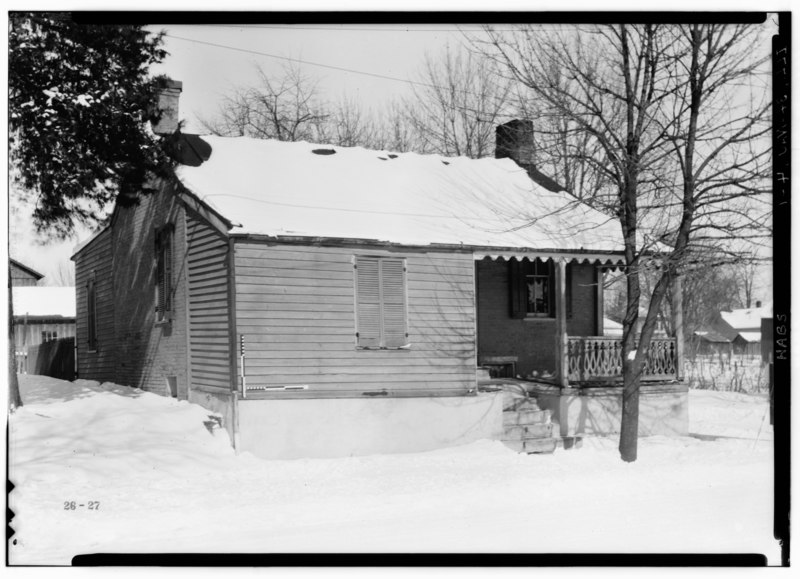 File:Historic American Buildings Survey Albert J. DeLong, Photographer, Feb. 28, 1934 VIEW FROM SOUTH WEST - Baumert House, Mulhollen and Fifteenth Streets, Nauvoo, Hancock County, IL HABS ILL,34-NAU,4-1.tif
