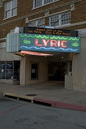 The Lyric Theatre in downtown Harrison hosts plays, concerts and films. Historic Lyric Theatre Harrison, Arkansas.jpg