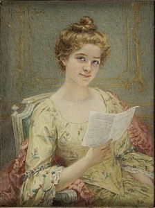 La Lettre de Manon, miniature sur ivoire, Paris, musée du Louvre.