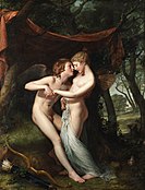 Cupid and Psyche in the nuptial bower (1792-93) by Hugh Douglas Hamilton