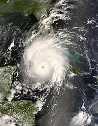 ハリケーン・グスタフの衛星写真 （2008年8月30日）