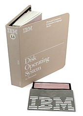 User manual and diskette for IBM PC DOS 1.1 IBM DOS 1.1 Manual and Disk.jpg