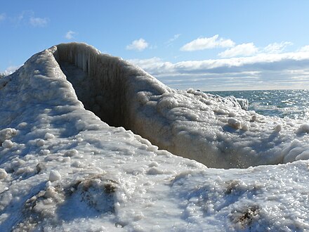 Ice volcanoes form from sea ice and protect the coast from erosion.