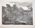 Inverwick Castle open etching by William Miller after Rev J Thomson