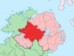 Kreivikunnan sijainti Pohjois-Irlannissa